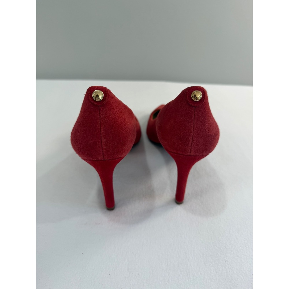Michael Kors Pumps Size 8 terracotta Suede Pointed Toe Stiletto Classic Luxury - Picture 4 of 16